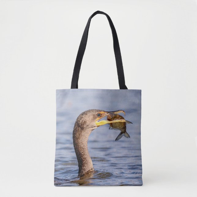 Kormoran mit Fisch Tasche (Vorderseite)