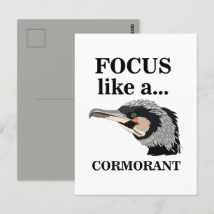 Kormoran Vogel Fokussieren Sie wie ein Kormoran Postkarte