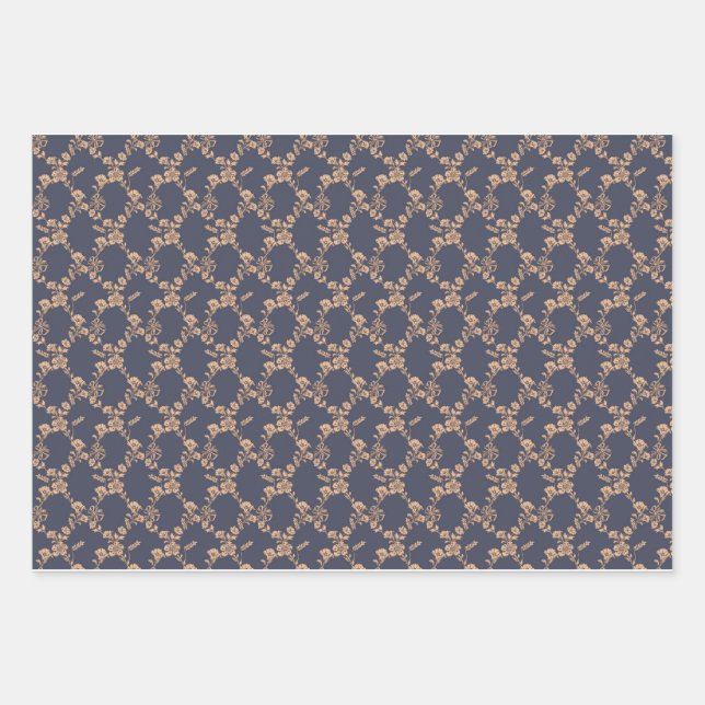 Kornblume Gitterwaschpapier Geschenkpapier Set (Vorderseite 3)