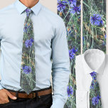 Kornblume Krawatte<br><div class="desc">Schöne Blumen mit grünen Blätter. Rustikales friedliches Muster für Natur- und Gartenliebhaber oder blauer mit Augen Männer.</div>