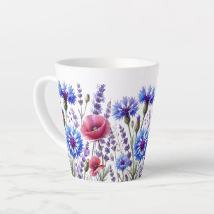 Kornblumen Aquarell Wildblumen Hübsch Milchtasse