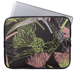 Kornblumen farbenfrohes Musterpattern,Blume,grün,d Laptopschutzhülle