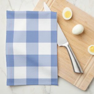 Kornblumenblau kariert Gingham-Karo-Muster Geschirrtuch