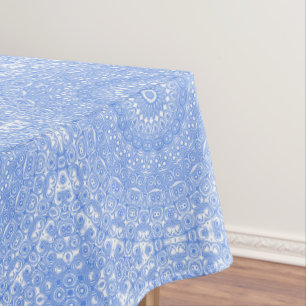Kornblumenblaue Symmetrie Mandala Tischdecke
