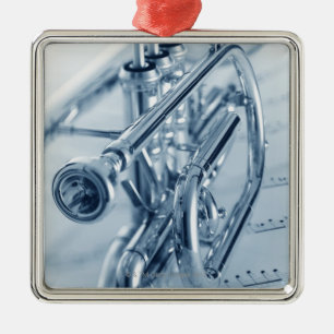 Kornett Silbernes Ornament