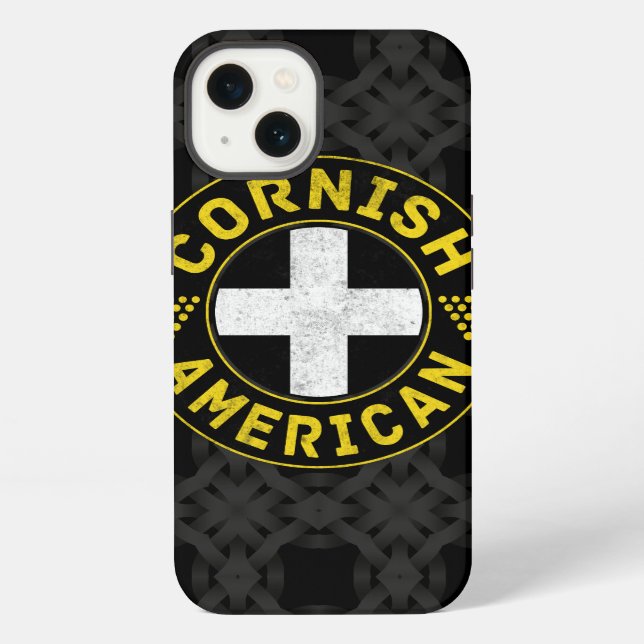 Kornisch-Amerikanische Flagge iPhone Hülle (Rückseite)