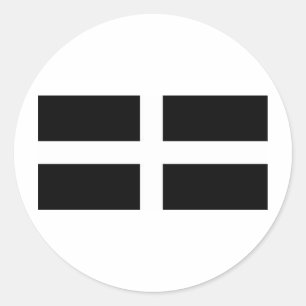 KORNISCHE FLAGGE RUNDER AUFKLEBER