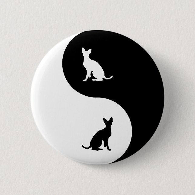 Kornischer Rex Yin Yang Button (Vorderseite)