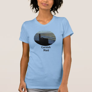 Kornisches Mädchen-Zinn-Bergwerk Cornwall England T-Shirt