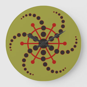 Kornkreis Piktogramm / crop circle pictogram VII Große Wanduhr