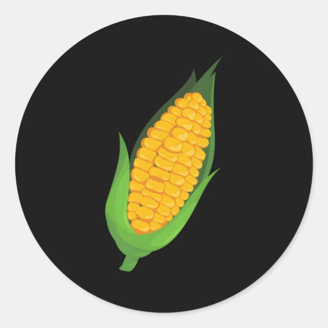 Kornloch für Mais auf Cob Runder Aufkleber (Vorderseite)