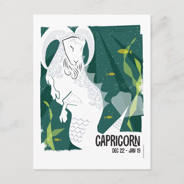 Kornmarinade, Meerziege Zodiac Postkarte (Vorderseite)