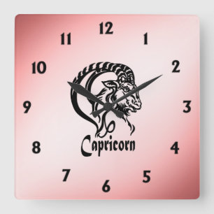 Kornmarinade, Meerziege Zodiac Quadratische Wanduhr