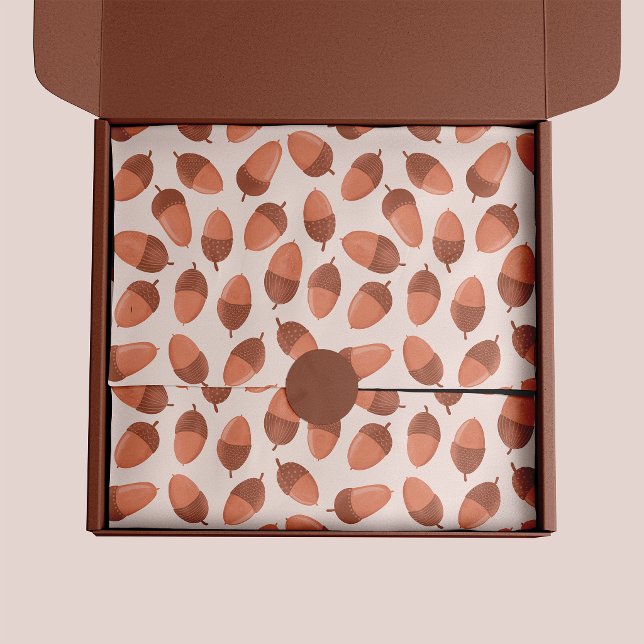 Kornmuster Seidenpapier (Autumnal acorn pattern tissue paper)