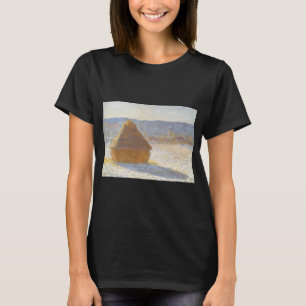 Kornstapel am Morgen, Schnee-Effekt von Claude Mon T-Shirt