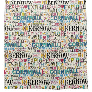 Kornwandtypografie Duschvorhang