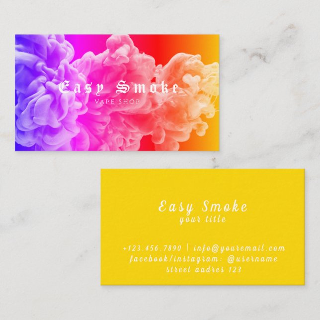 Korolare Business Card Rauchschutzverpackung Visitenkarte (Vorne/Hinten)