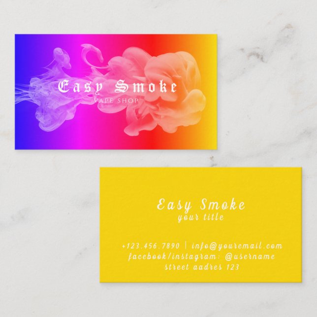 Korolare Business Card Rauchschutzverpackung Visitenkarte (Vorne/Hinten)