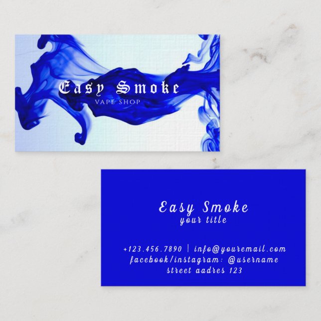 Korolare Business Card Rauchschutzverpackung Visitenkarte (Vorne/Hinten)
