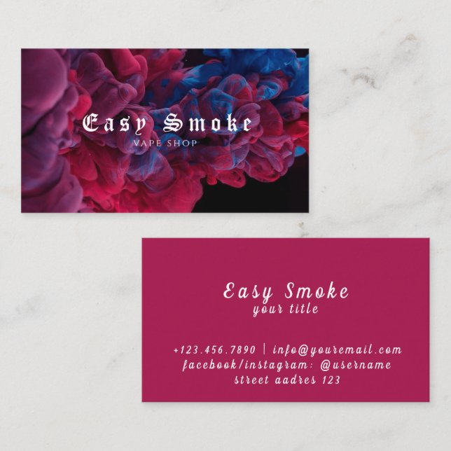 Korolare Business Card Rauchschutzverpackung Visitenkarte (Vorne/Hinten)
