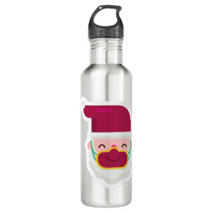 Koronavirus Gesichtsmaske Santa xmas Edelstahlflasche