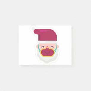 Koronavirus Gesichtsmaske Santa xmas Post-it Klebezettel