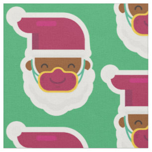 Koronavirus Gesichtsmaske schwarzer Santa Stoff