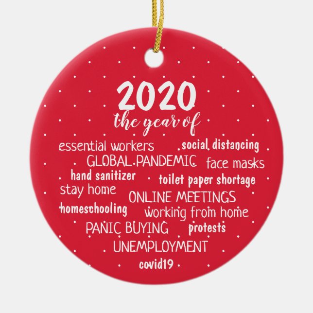 Koronavirus-Jahr Keramik Ornament (Vorne)