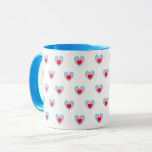Körper Geist und Seele Konzentrische Dreifach-Herz Tasse