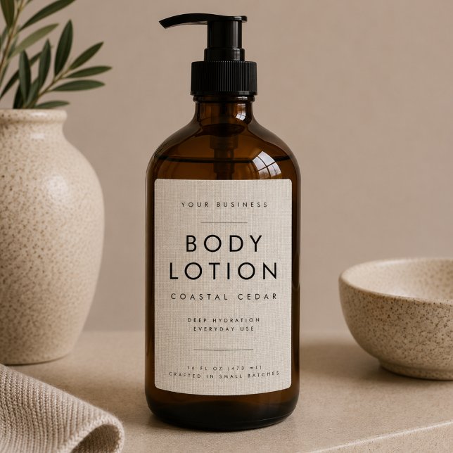 Körper Lotion Leinen Etikett (Von Creator hochgeladen)