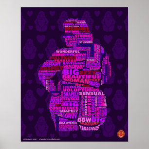 Körper positive Wordle Plakatkunst 2 Poster