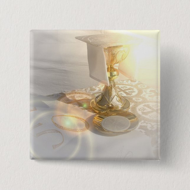 Körper quadratischen Buttons Christus (Vorderseite)