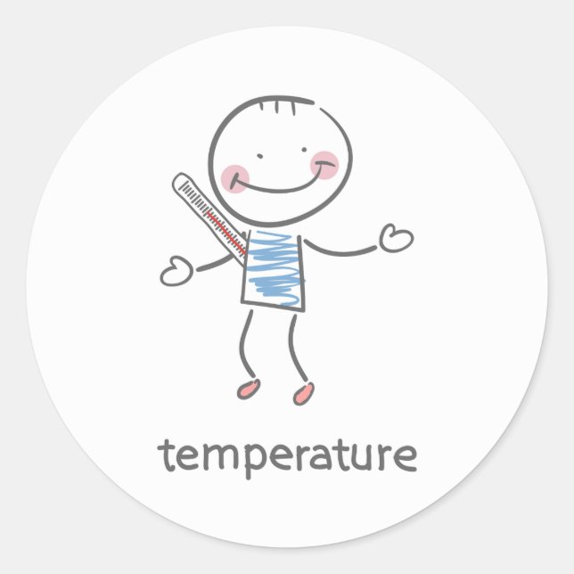Körper-Temperatur-Aufkleber Runder Aufkleber (Vorderseite)