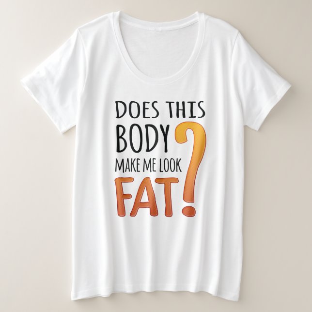 Körperbild - positives Denken Große Größe T-Shirt (Design vorne)