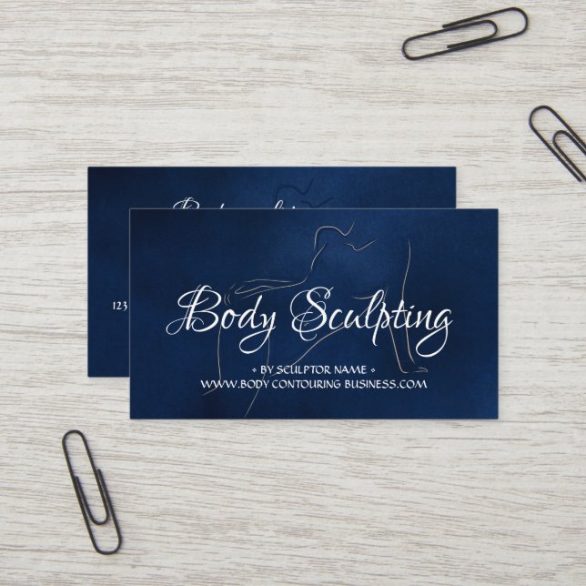 Körperbildhauerei Wellness-Center Marine Visitenkarte (Vorderseite/Rückseite Beispiel)