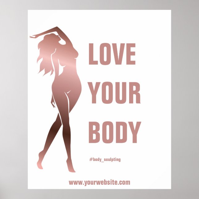 Körperbildhauerkörper, die die Fitness des Wellnes Poster (Vorne)