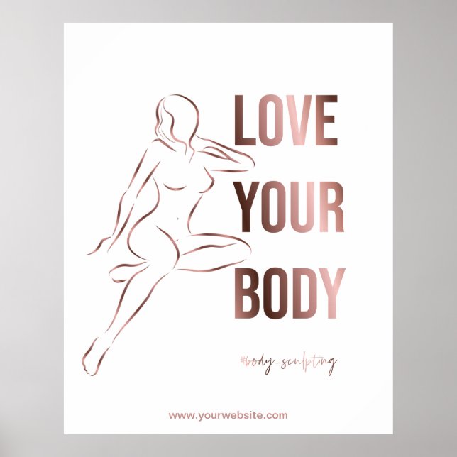 Körperbildhauerkörper, die die Fitness des Wellnes Poster (Vorne)