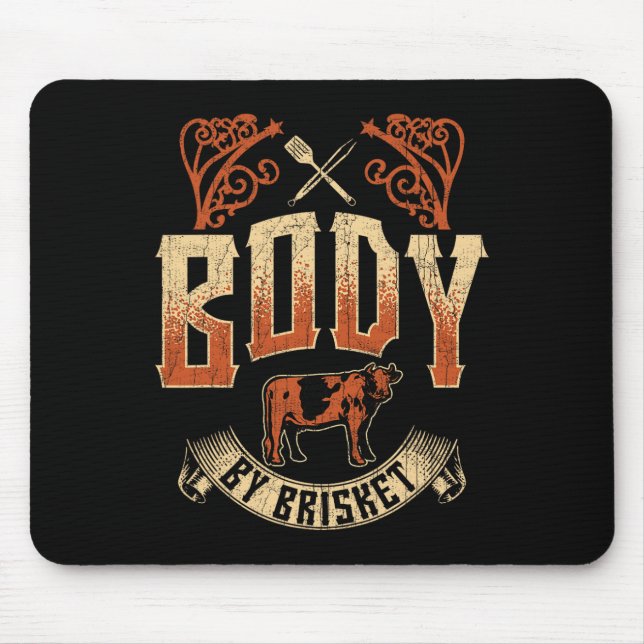 Körperchen nach Brisket Grillen Grill Grill Barkya Mousepad (Vorne)