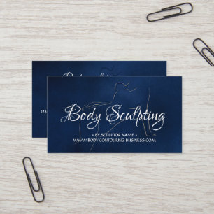 Körperformung Konturierung Spa-Frau Navy Visitenkarte