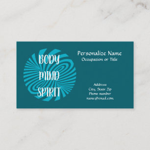 Körpergedanken Geist ganzheitliche Harmonie Visitenkarte