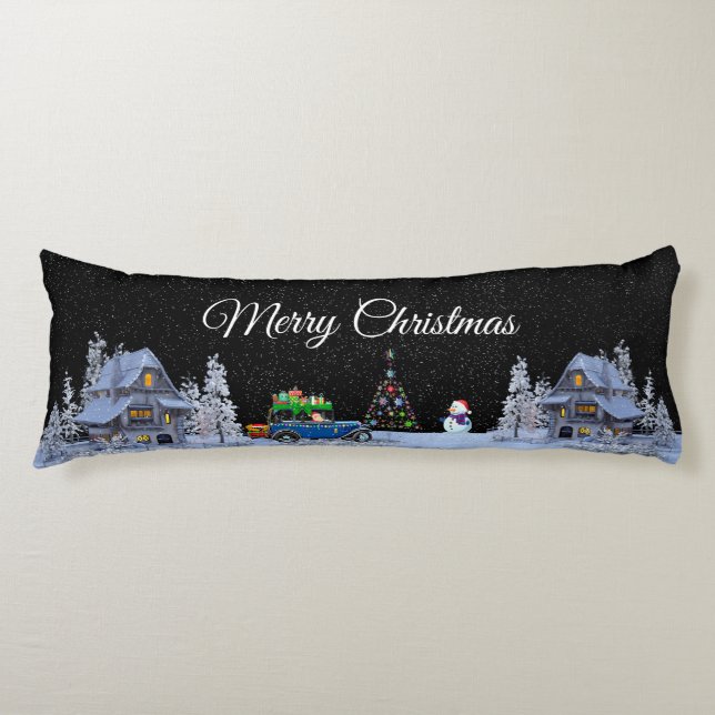 Körperkissen Frohe Weihnachtskissen (Vorderseite)