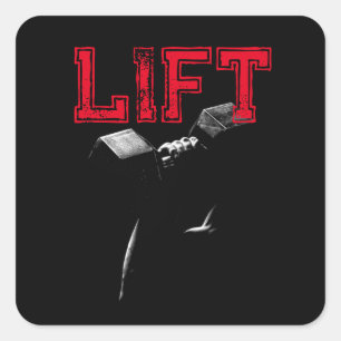 Körperkultur Fitness Motivational Quadratischer Aufkleber