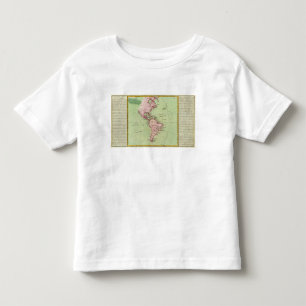 Körperliche Karte des Amerikas Kleinkind T-shirt