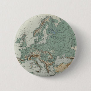 Körperliche Karte von Europa Button