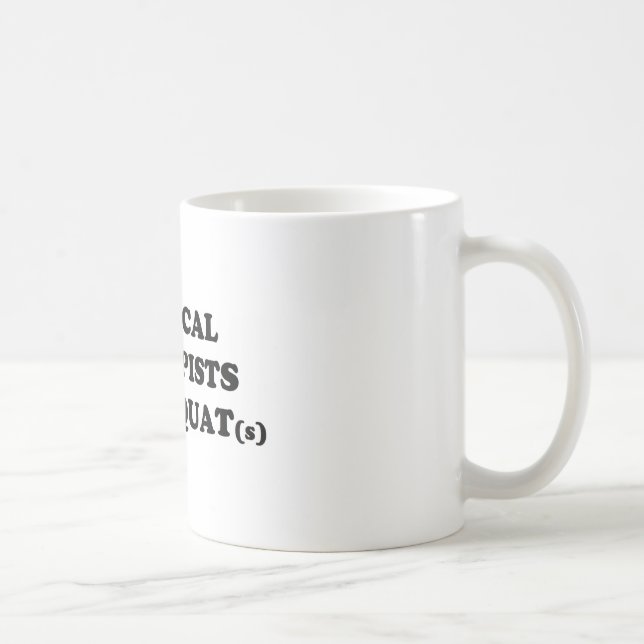 Körperliche Therapeuten kennen untersetzte Tasse (Rechts)