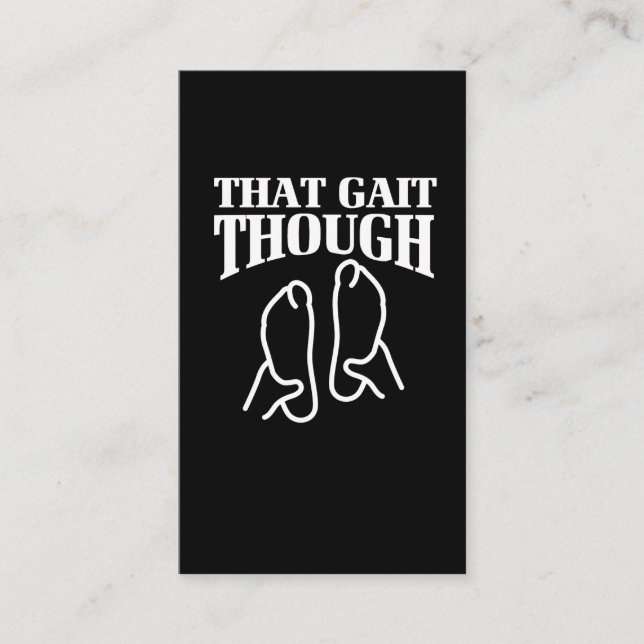 Körperliche Therapie-Geschenk diese Gangart zwar Visitenkarte (Vorderseite)