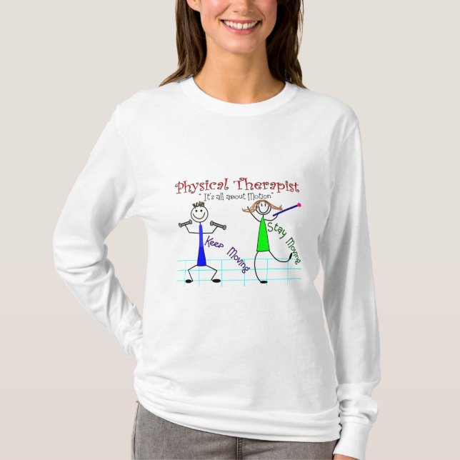 Körperlicher Therapeut-Stock-Leute "behalten das T-Shirt (Vorderseite)