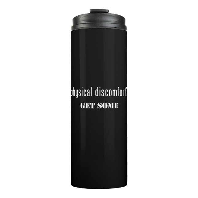 Körperliches Unbehagen Thermosbecher (Vorderseite)