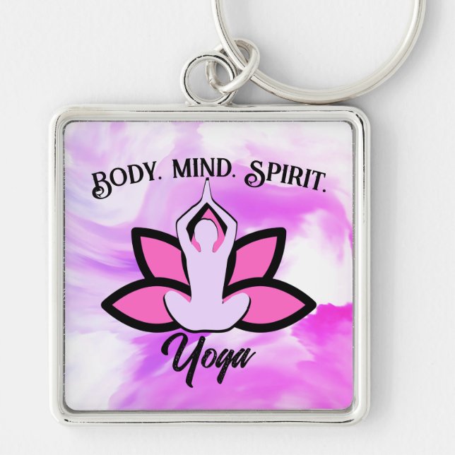 KÖRPERMIND SPIRIT YOGA Medizin Aasana Schlüsselanhänger (Vorne)