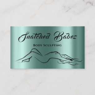 Körpermodellierung Schönheitslogo Massage Aquama Visitenkarte